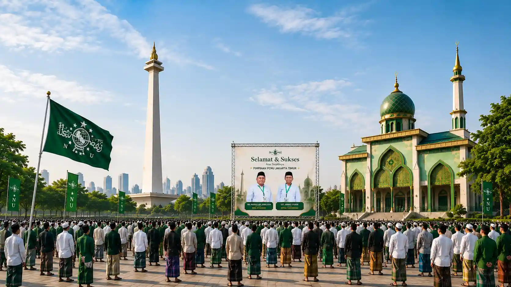 Kebersamaan pengurus dan warga PCNU Pengurus Cabang Kabupaten Blitar